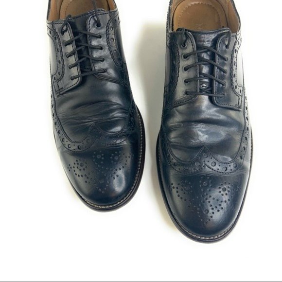 Johnston & Murphy Lace Up Brouged Derby Black - Picture 2 of 7